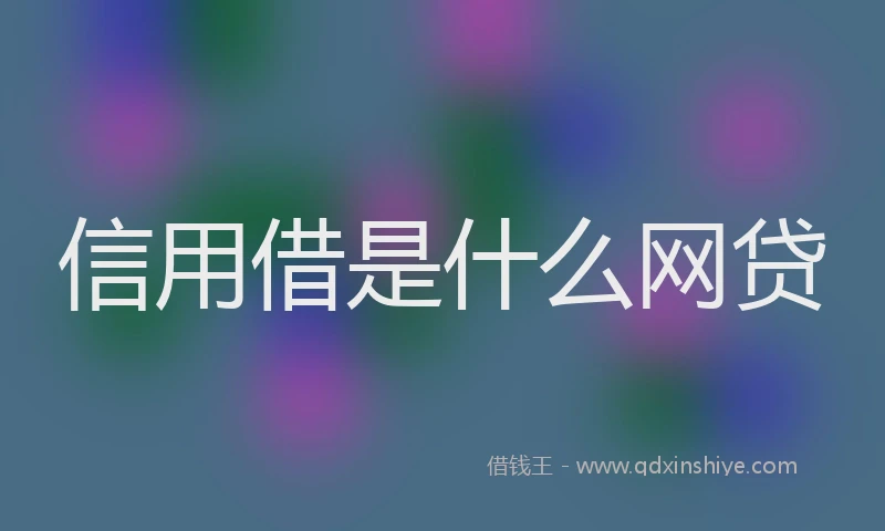 信用借是什么网贷