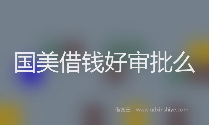 国美借钱好审批么