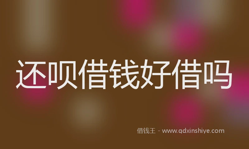 还呗借钱好借吗