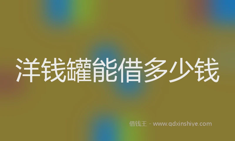 洋钱罐能借多少钱