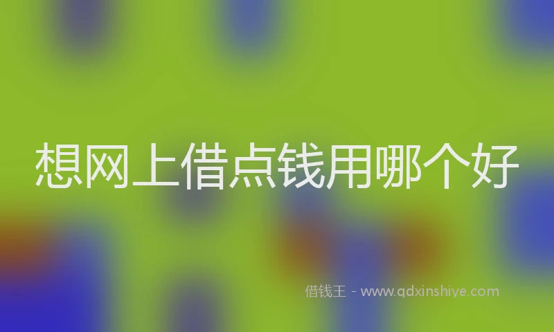 想网上借点钱用哪个好