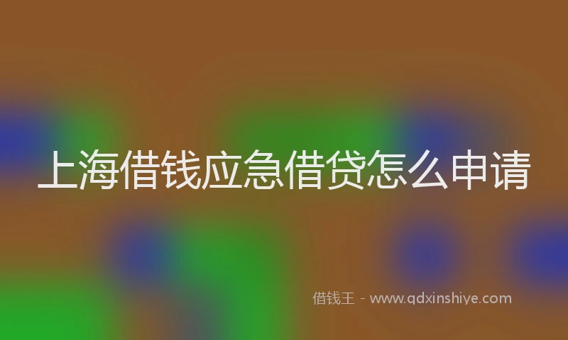 上海借钱应急借贷怎么申请