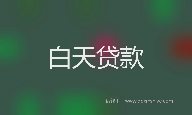 白天贷款