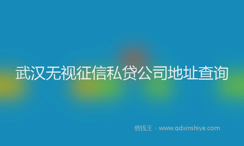武汉无视征信私贷公司地址查询