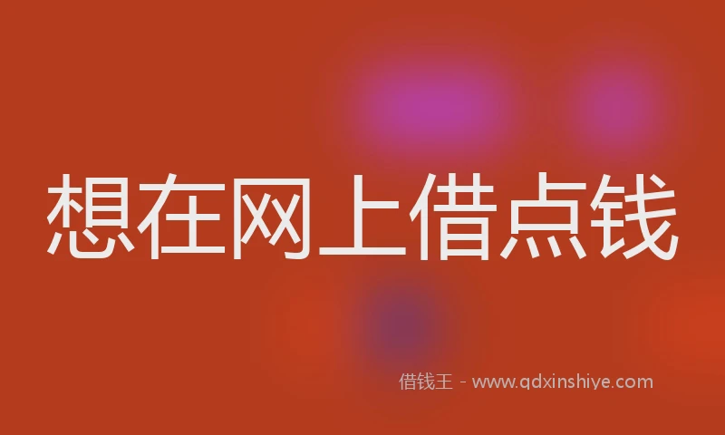想在网上借点钱