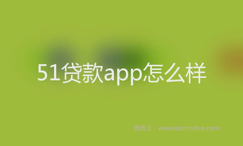 51贷款app怎么样