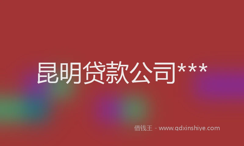 昆明贷款公司***