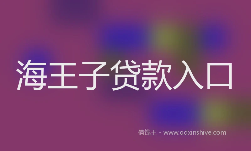 海王子贷款入口