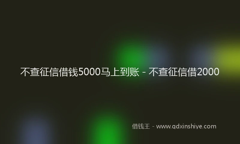 不查征信借钱5000马上到账 - 不查征信借2000