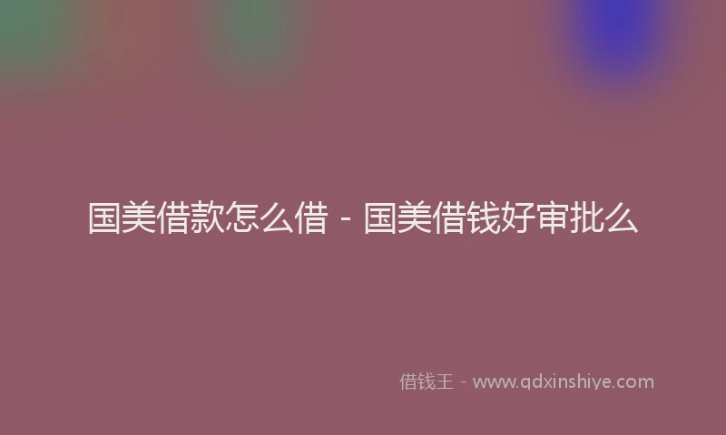 国美借款怎么借 - 国美借钱好审批么