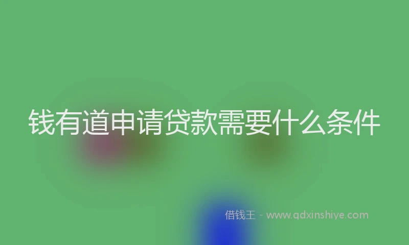 钱有道申请贷款需要什么条件