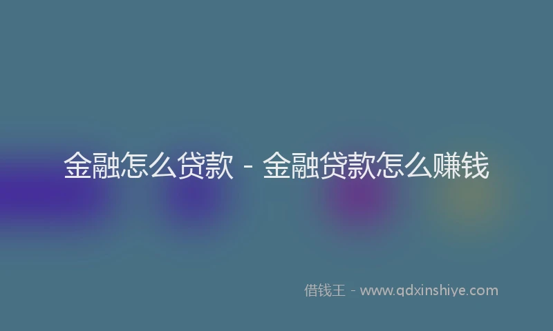 金融怎么贷款 - 金融贷款怎么赚钱