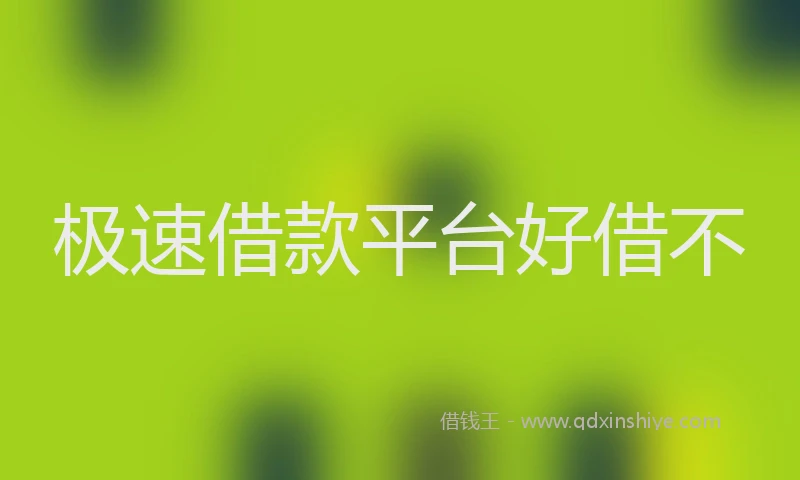 极速借款平台好借不