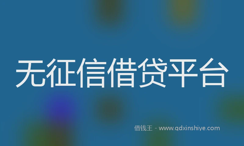 无征信借贷平台