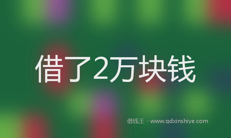 借了2万块钱
