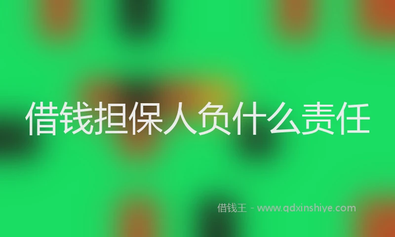 借钱担保人负什么责任