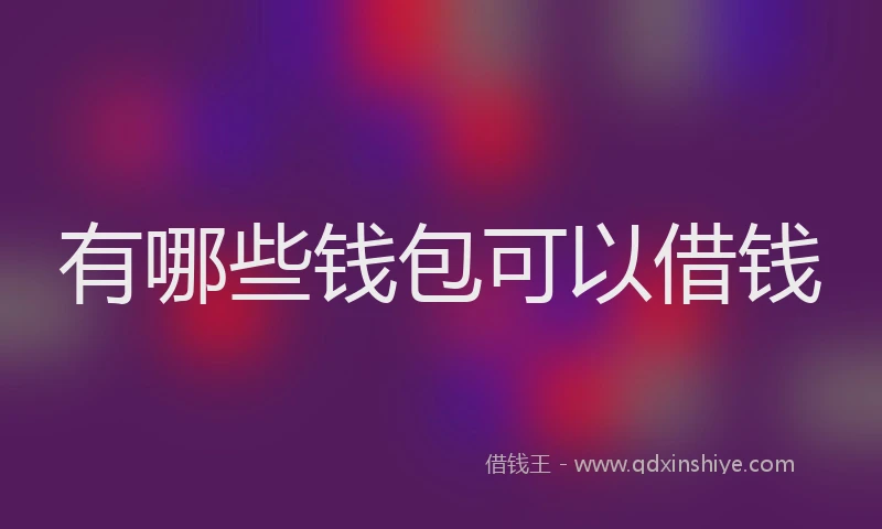 有哪些钱包可以借钱