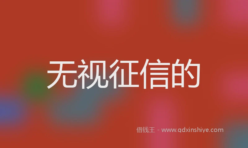 无视征信的