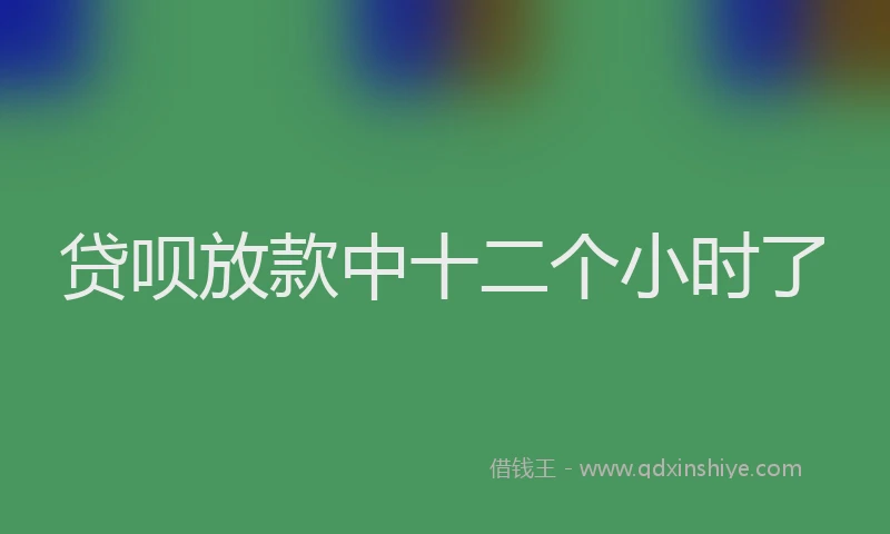 贷呗放款中十二个小时了