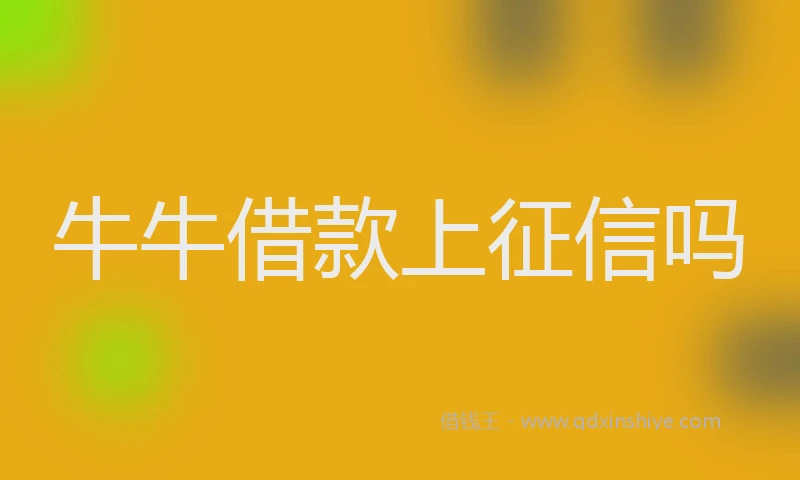 牛牛借款上征信吗