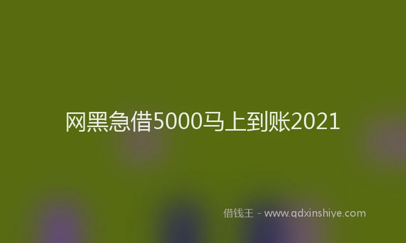 网黑急借5000马上到账2021