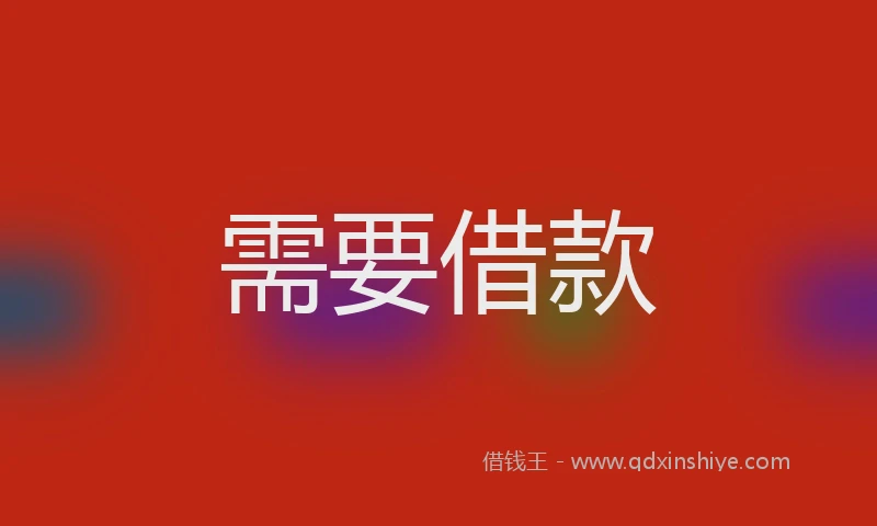 需要借款
