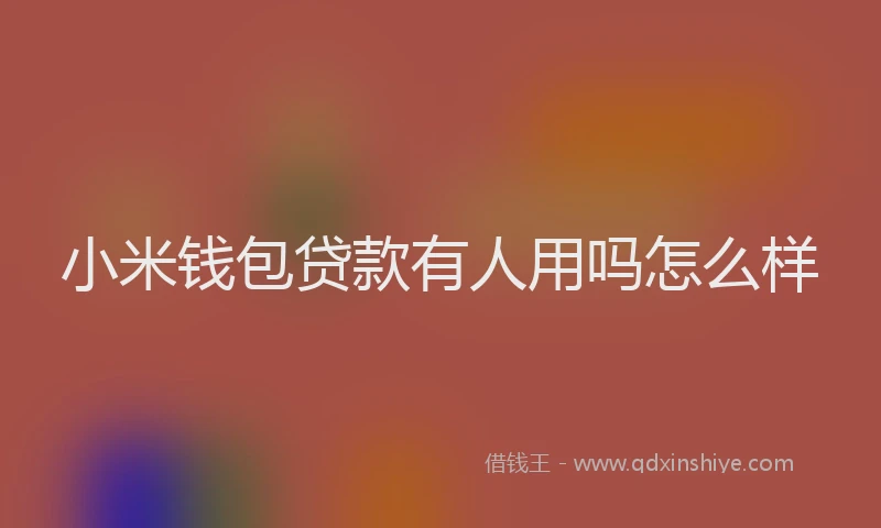 小米钱包贷款有人用吗怎么样