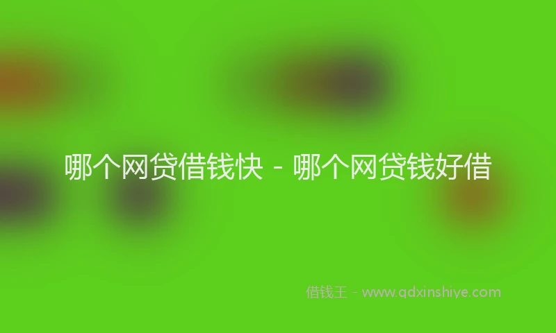 哪个网贷借钱快 - 哪个网贷钱好借