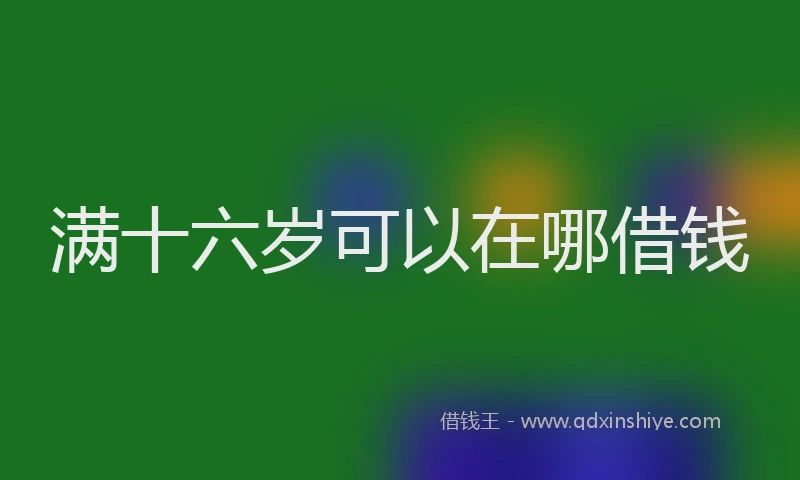 满十六岁可以在哪借钱