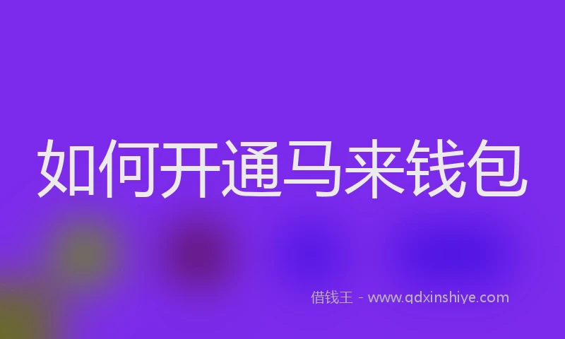 如何开通马来钱包