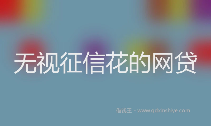 无视征信花的网贷