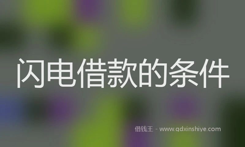 闪电借款的条件