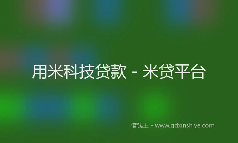 用米科技贷款 - 米贷平台