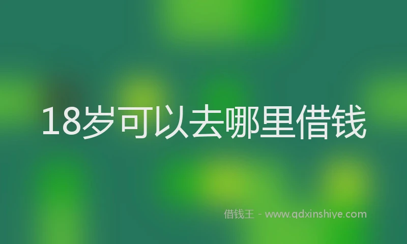 18岁可以去哪里借钱
