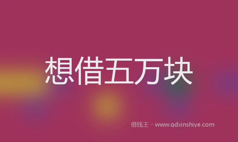 想借五万块