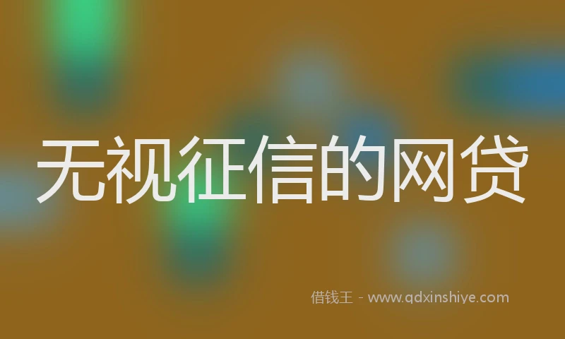 无视征信的网贷
