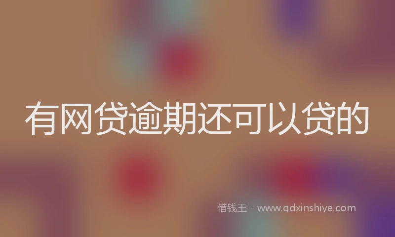 有网贷逾期还可以贷的