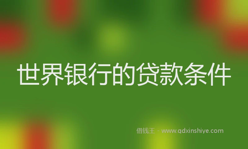 世界银行的贷款条件