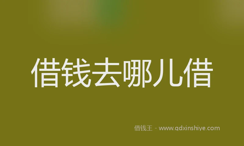 借钱去哪儿借