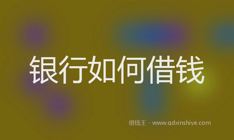 银行如何借钱