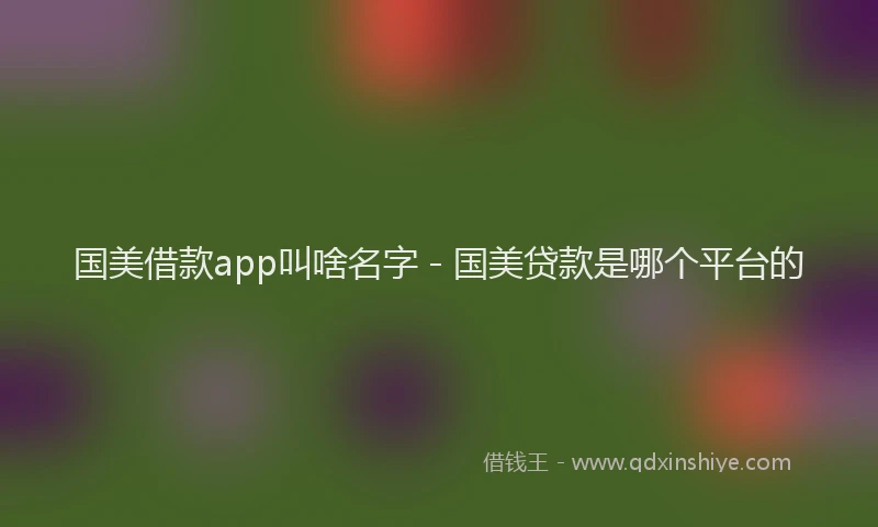 国美借款app叫啥名字 - 国美贷款是哪个平台的