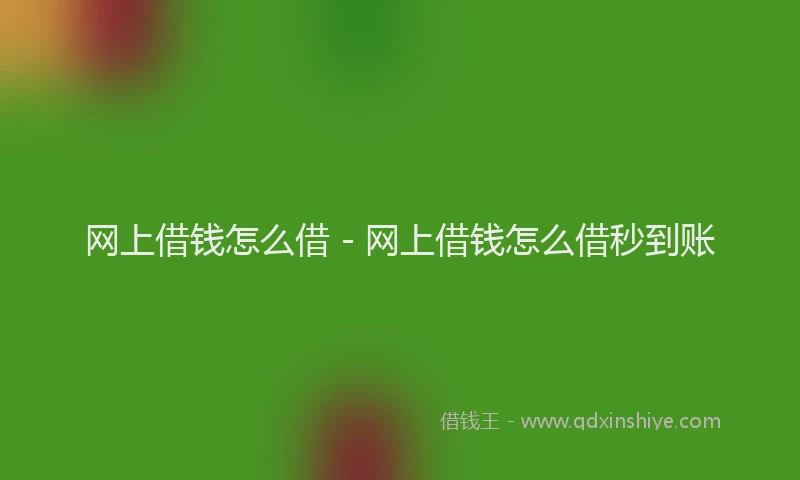 网上借钱怎么借 - 网上借钱怎么借秒到账