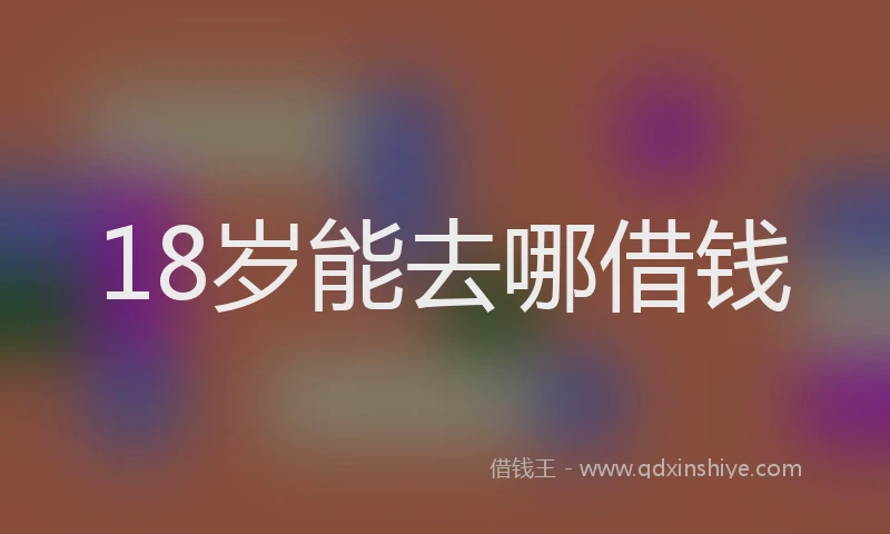 18岁能去哪借钱