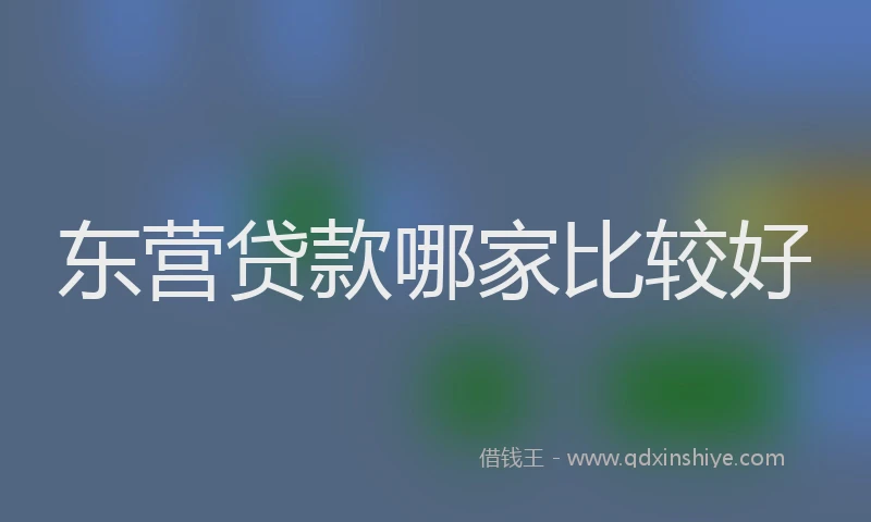 东营贷款哪家比较好