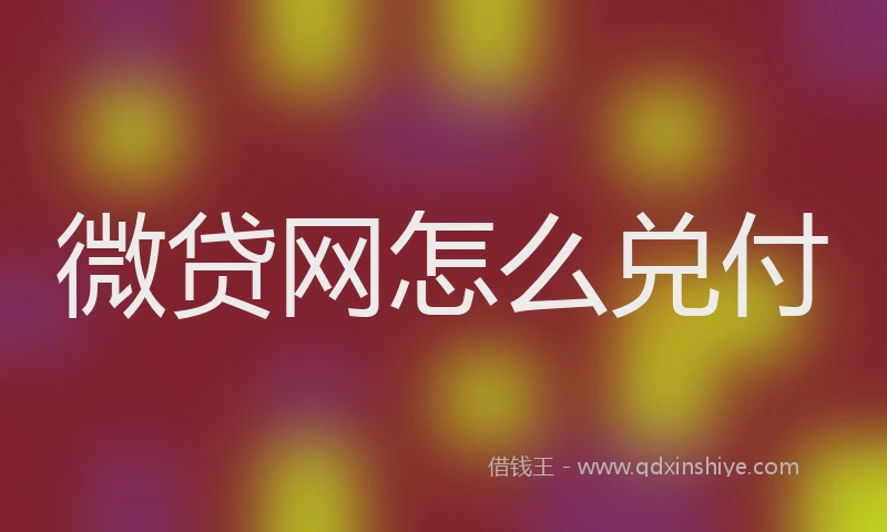 微贷网怎么兑付