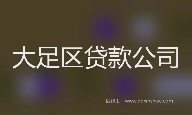 大足区贷款公司