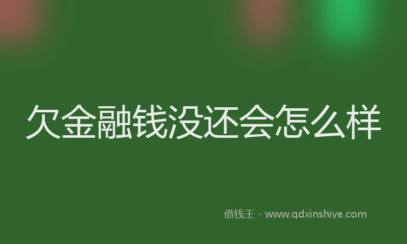 欠金融钱没还会怎么样