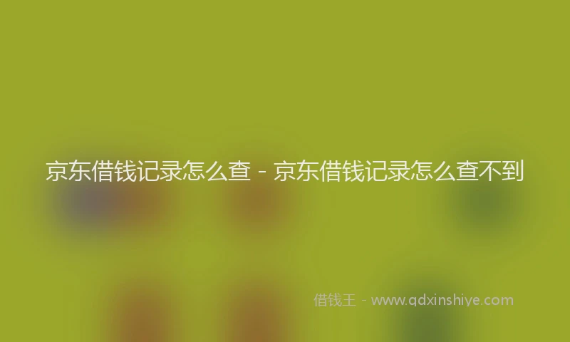 京东借钱记录怎么查 - 京东借钱记录怎么查不到