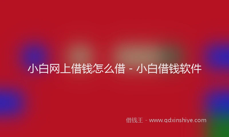 小白网上借钱怎么借 - 小白借钱软件