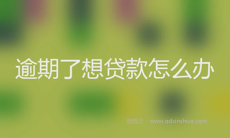 逾期了想贷款怎么办
